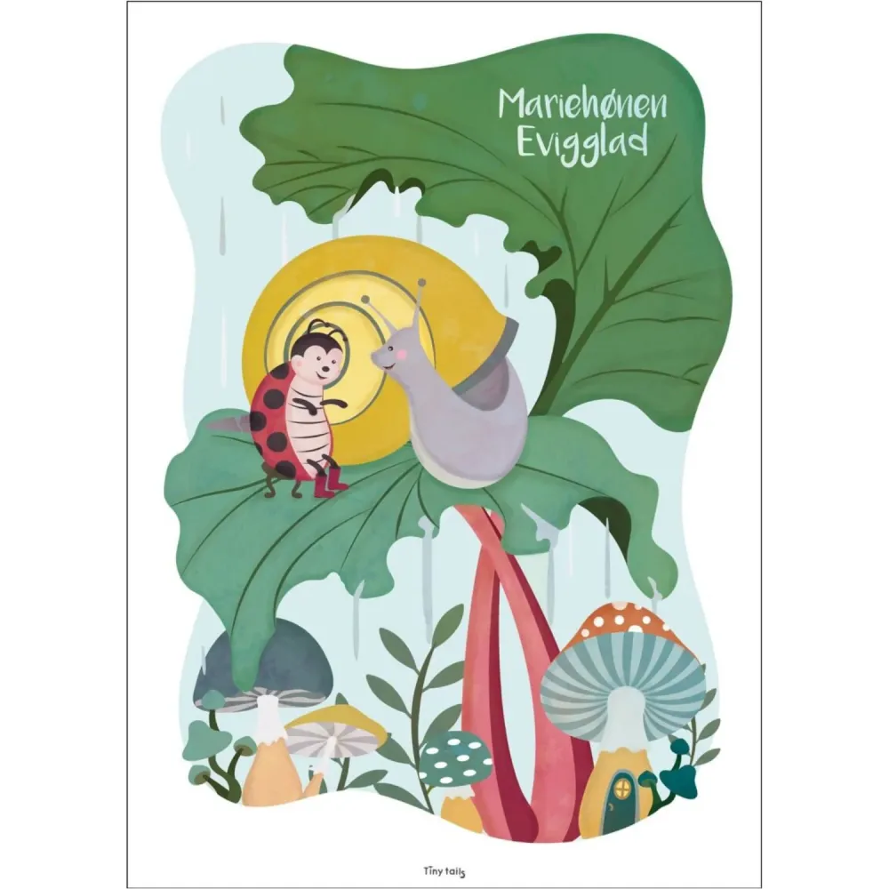 Poster & Frame Tiny Tails - Mariehønen Evigglad