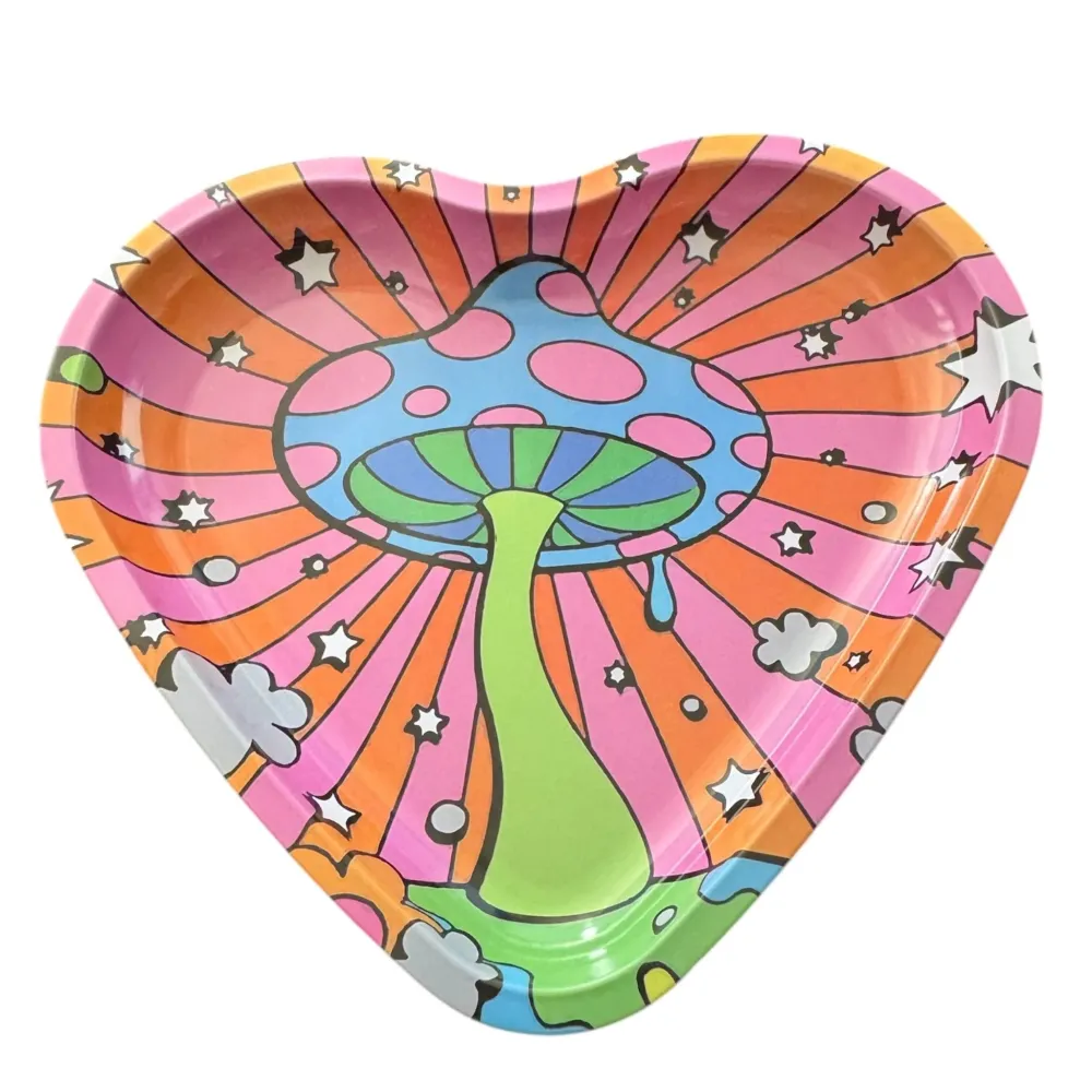 Psykedelisk Shroom Hjerteunderlag – Trekk & Bygg med Stil!