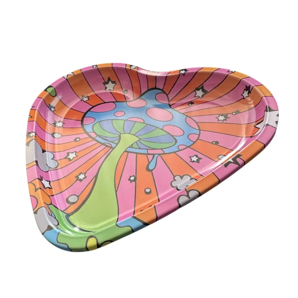 Psykedelisk Shroom Hjerteunderlag – Trekk & Bygg med Stil!