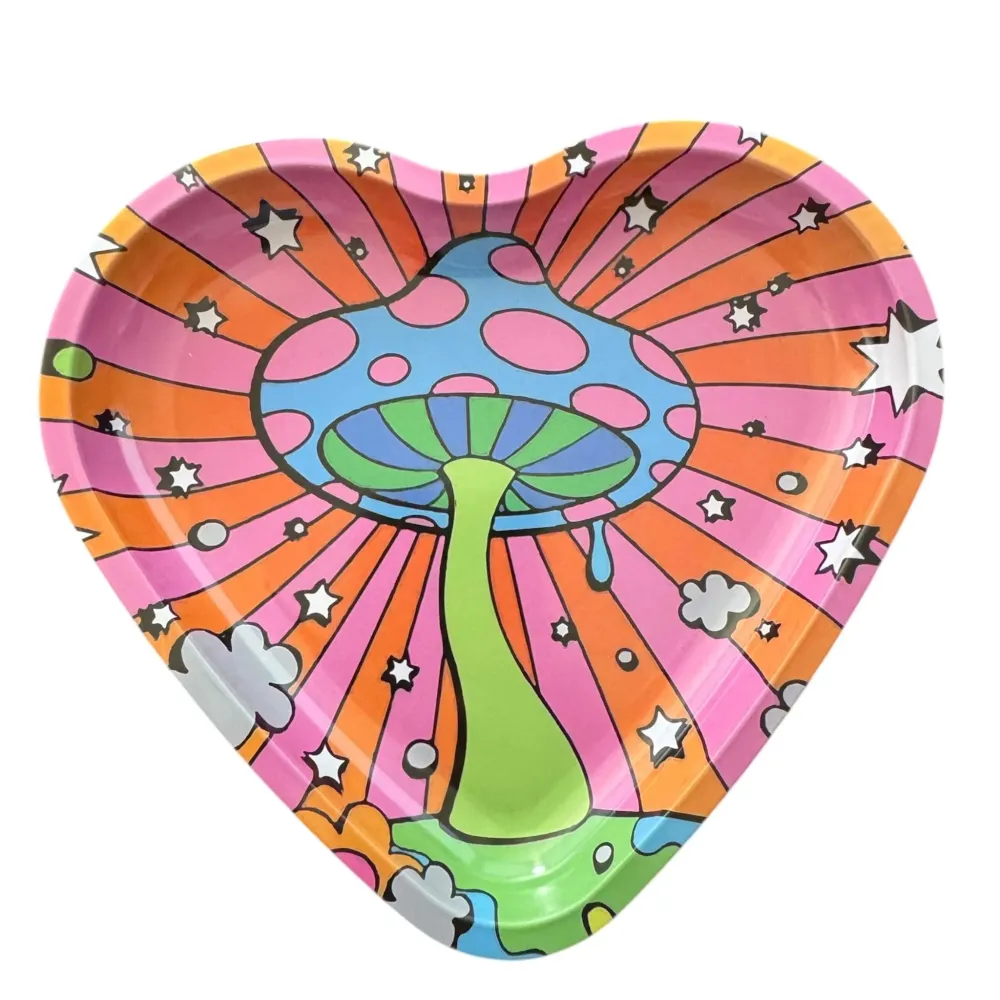 Psykedelisk Shroom Hjerteunderlag – Trekk & Bygg med Stil!