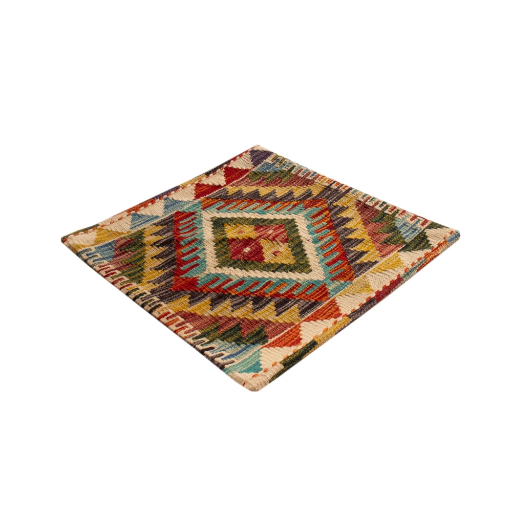 Pute - Flodhest square - 50 x 50 cm - flerfarget