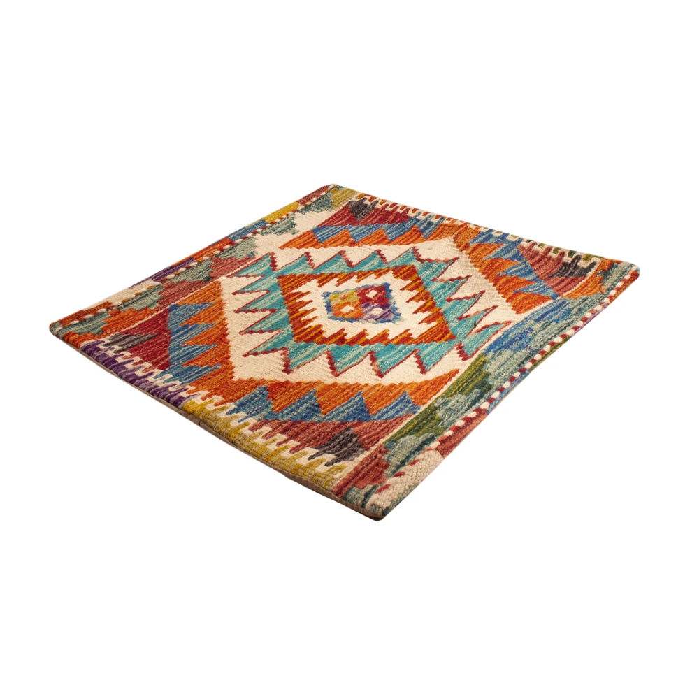 Pute - Flodhest square - 50 x 50 cm - flerfarget