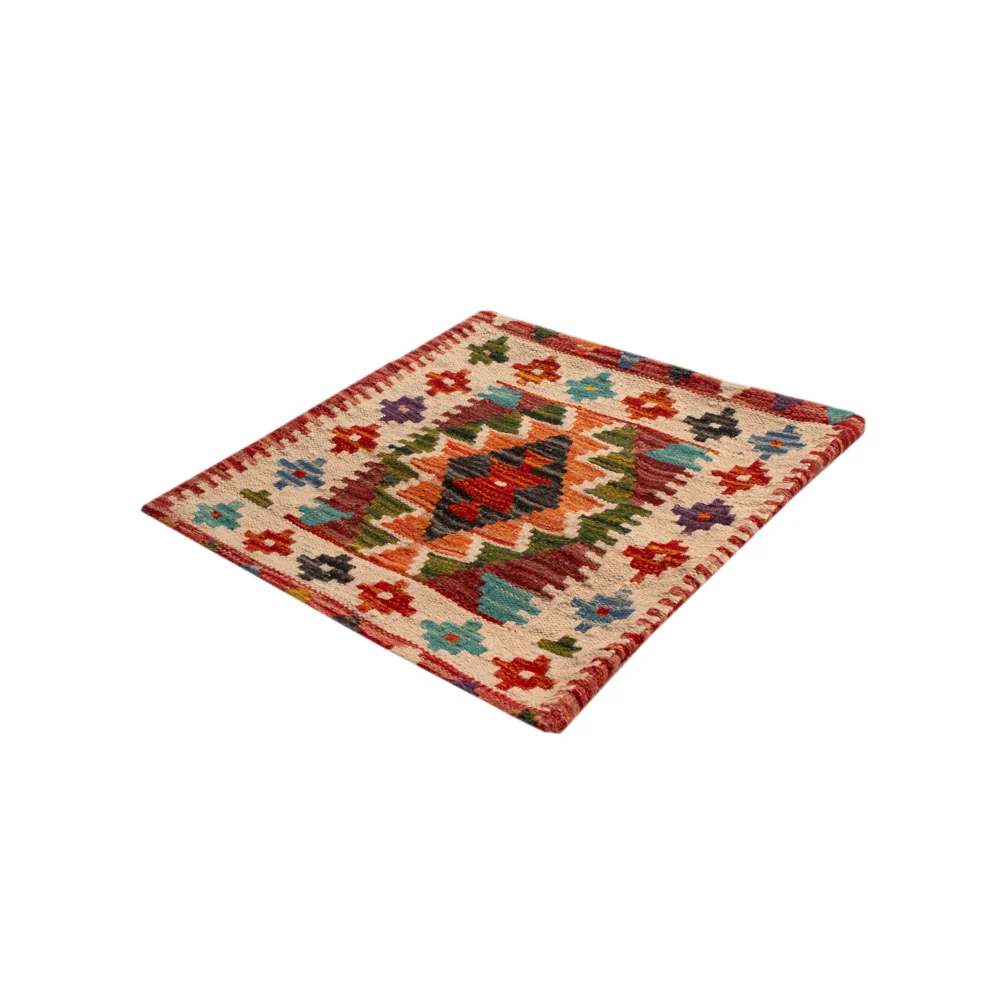 Pute - Flodhest square - 50 x 50 cm - flerfarget