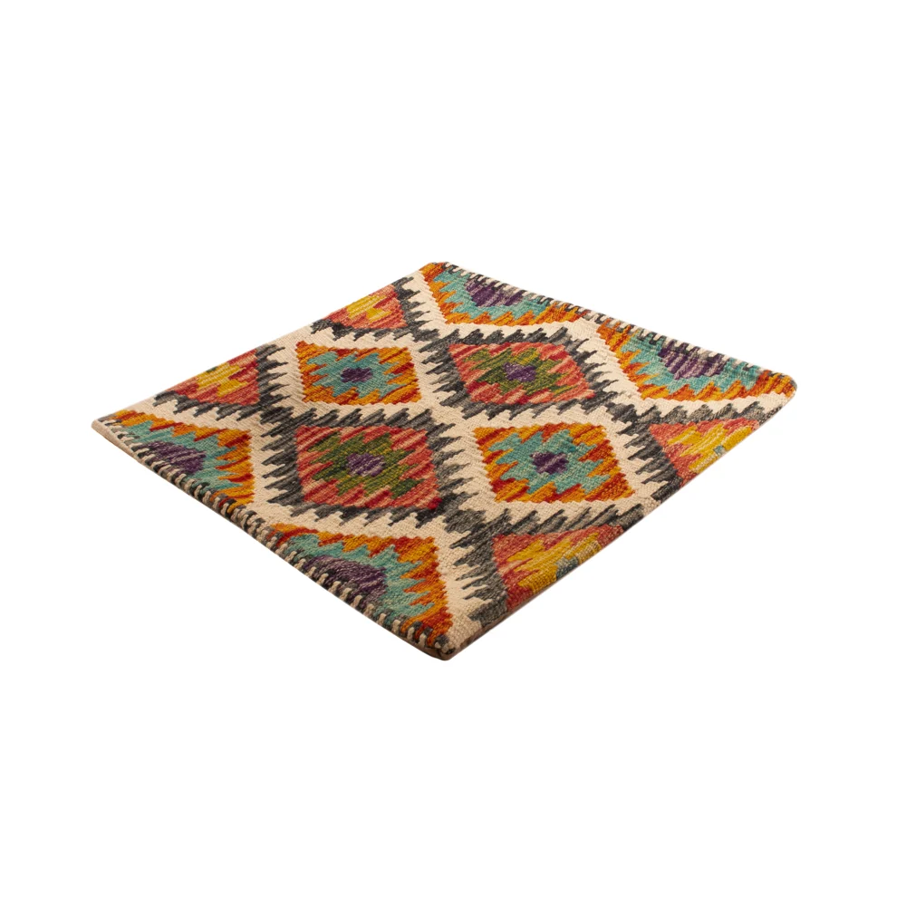 Pute - Flodhest square - 50 x 50 cm - flerfarget