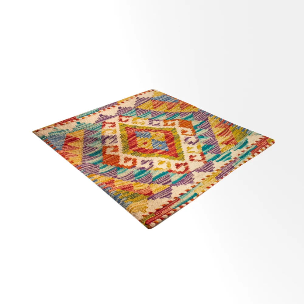 Pute - Flodhest square - 50 x 50 cm - flerfarget