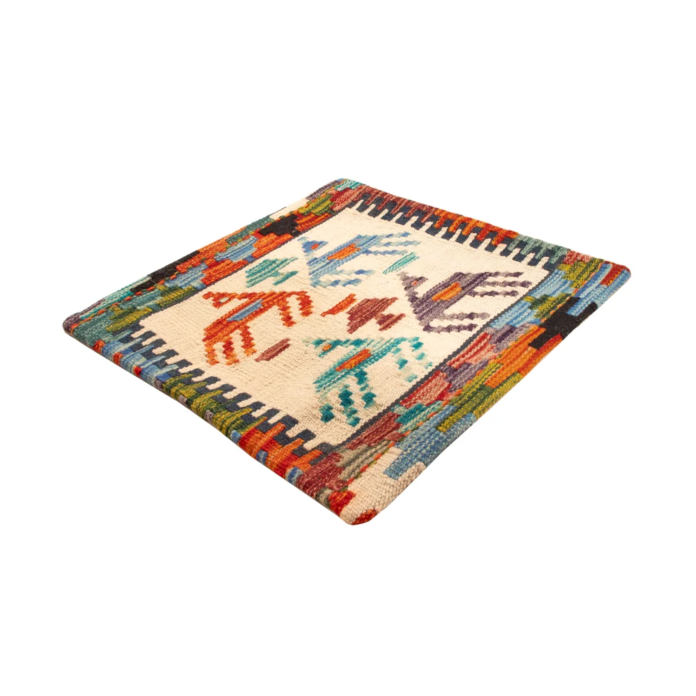 Pute - Flodhest square - 50 x 50 cm - flerfarget