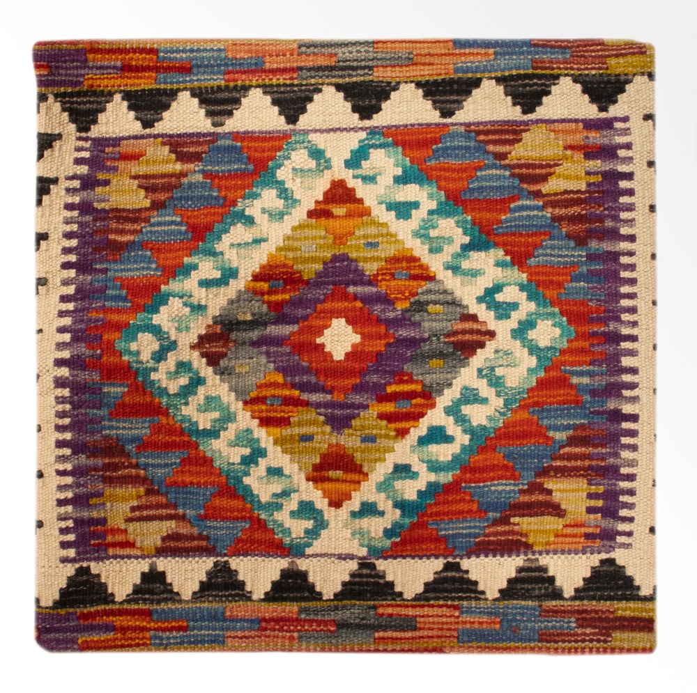Pute - Flodhest square - 50 x 50 cm - flerfarget