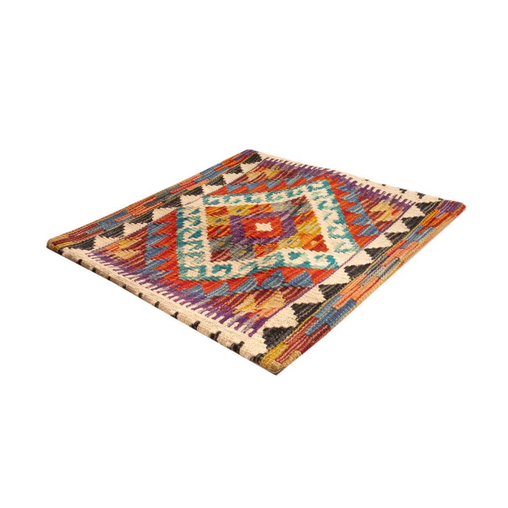Pute - Flodhest square - 50 x 50 cm - flerfarget