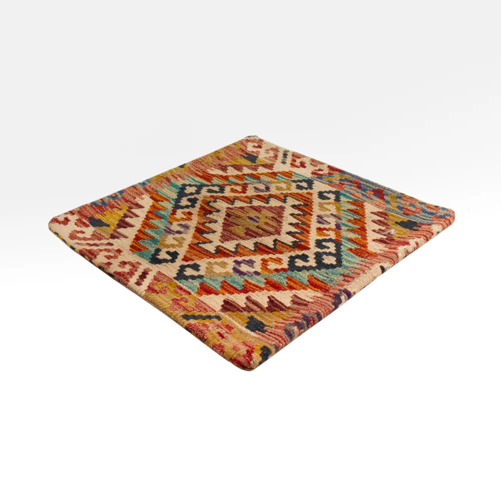 Pute - Flodhest square - 50 x 50 cm - flerfarget