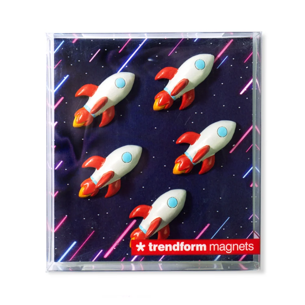 Rakettmagneter, 5-pakning - kjøleskapsmagneter