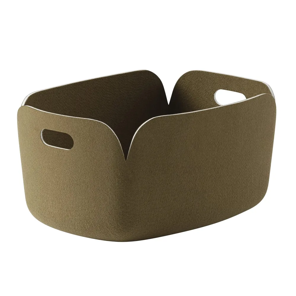 Restore Basket Brown Green 48x35cm