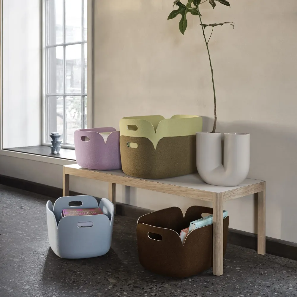 Restore Basket Brown Green 48x35cm