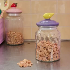 RICE glasskrukke med lokk sitron