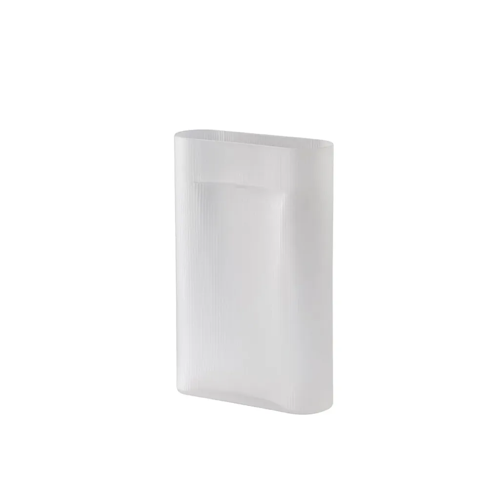 Ridge Vase White Frosted H:48