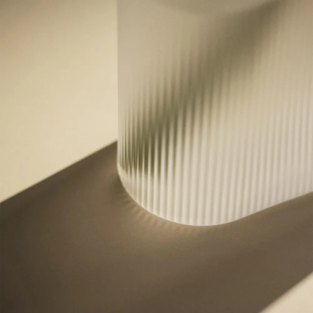 Ridge Vase White Frosted H:48