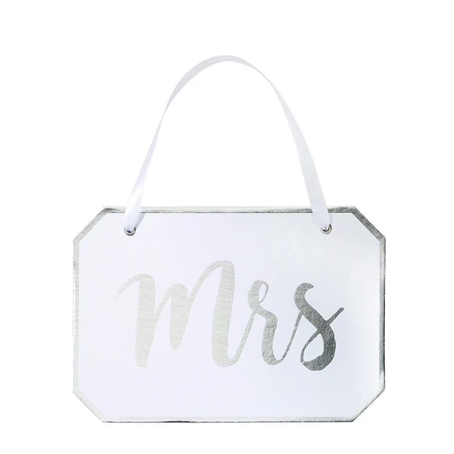 Romantisk Skilt "Mrs"