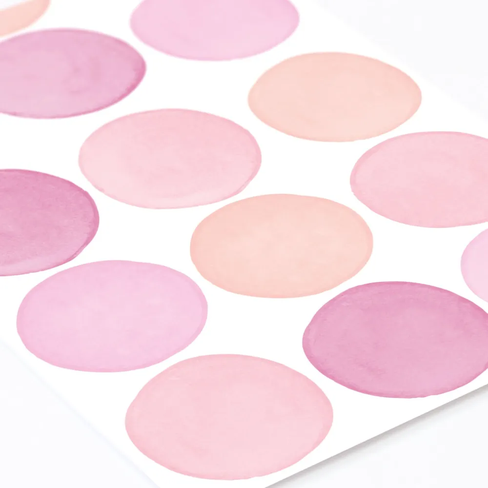 Rosa miks polkadot veggklistremerker