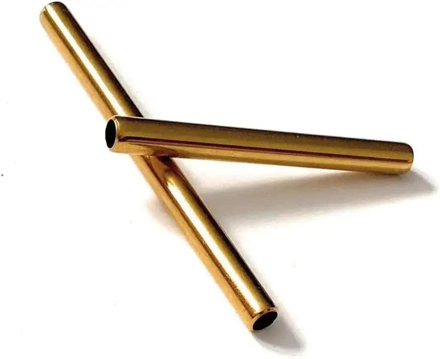 Set 'Golden 2' – Elegant tilbehør med 4 doseringsenheter, gull-trekkerør og mykt etui