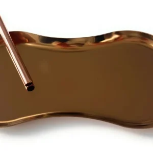 Sett „Bronse/Brun Oval“ – Metall trekkunderlag + rør Rosé