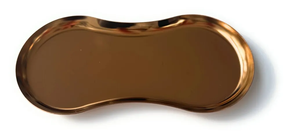 Sett „Bronse/Brun Oval“ – Metall trekkunderlag + rør Rosé