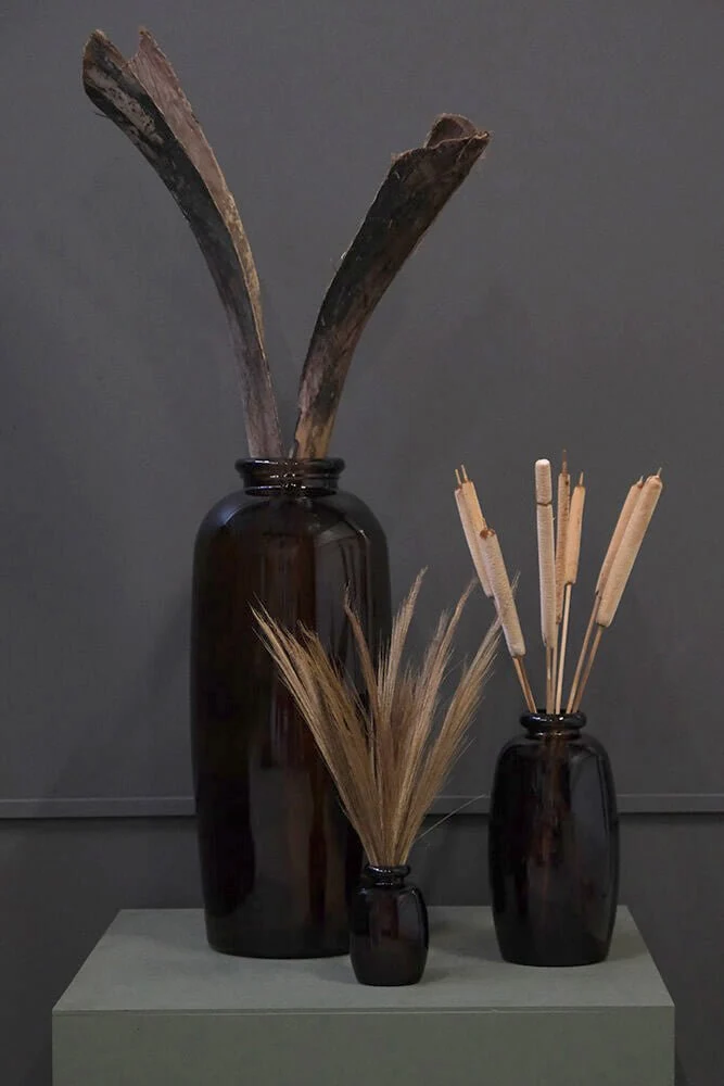 Shape - glassvase M - sjokolade