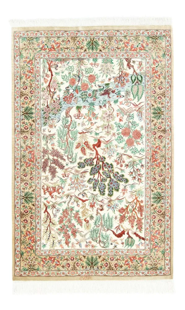 Silketeppe - Ghom Silk - Premium - 122 x 80 cm - beige