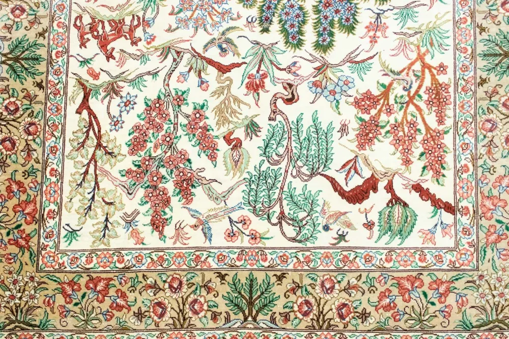 Silketeppe - Ghom Silk - Premium - 122 x 80 cm - beige