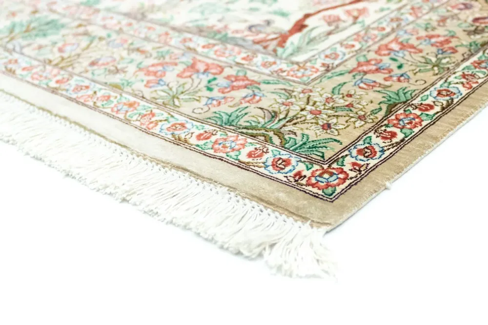 Silketeppe - Ghom Silk - Premium - 122 x 80 cm - beige
