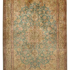 Silketeppe - Ghom Silk - Premium - 216 x 132 cm - mørkeblå