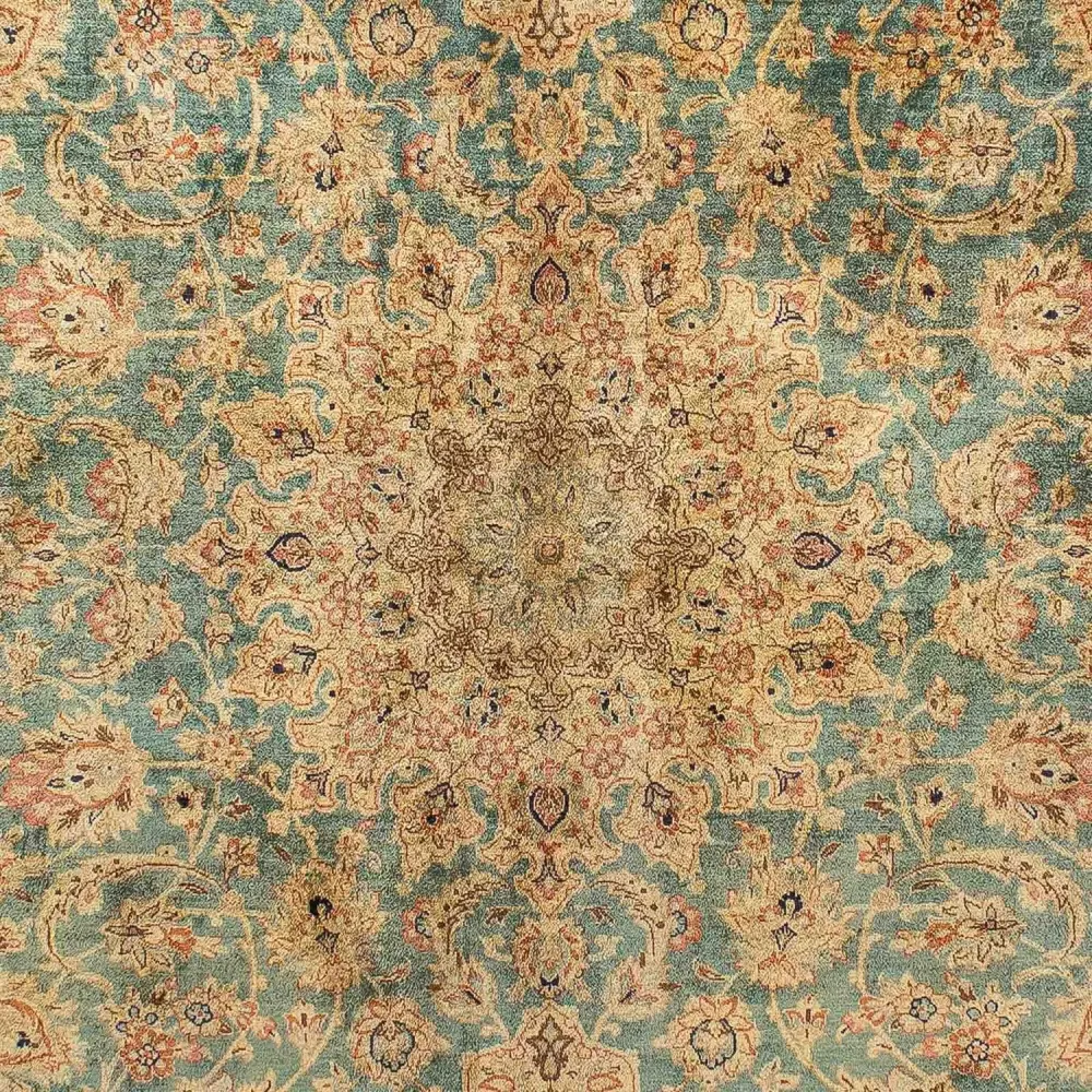 Silketeppe - Ghom Silk - Premium - 216 x 132 cm - mørkeblå