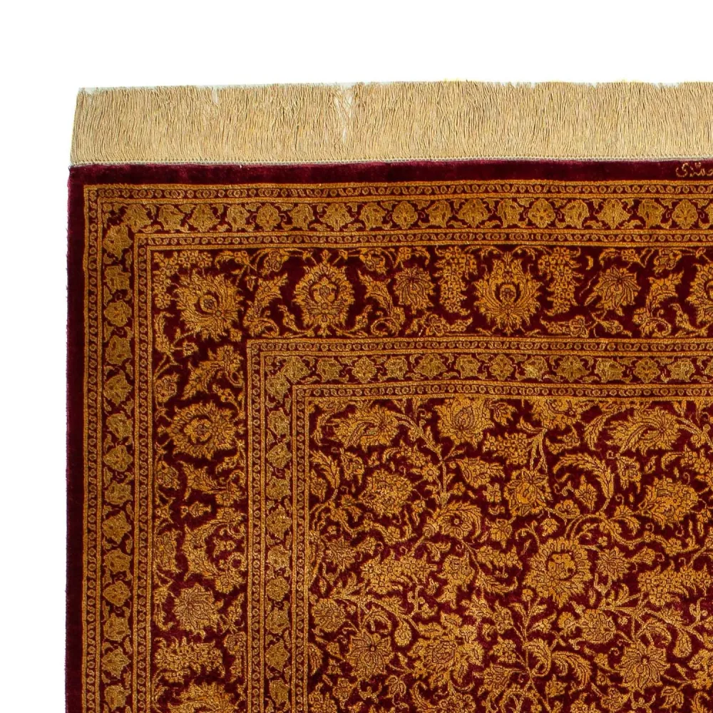 Silketeppe - Ghom Silk - Premium - 216 x 132 cm - mørkeblå