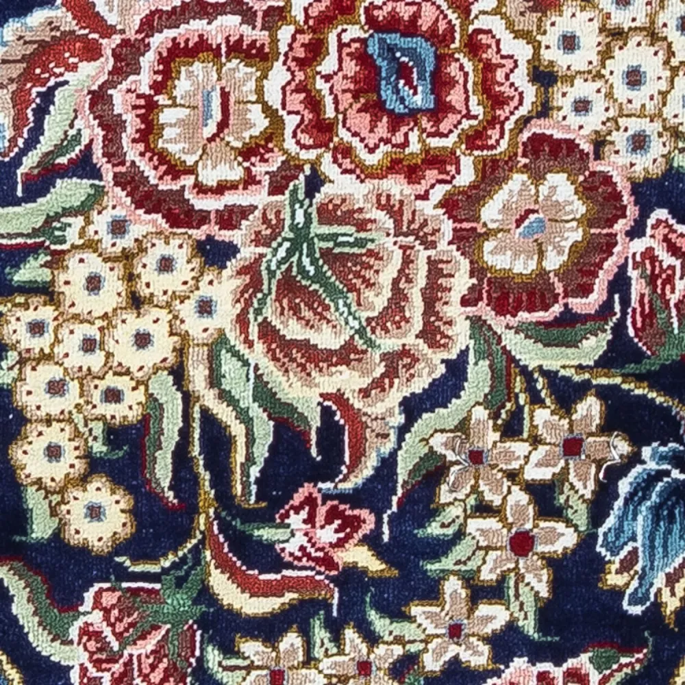 Silketeppe - Ghom Silk - Premium - 40 x 28 cm - mørkeblå