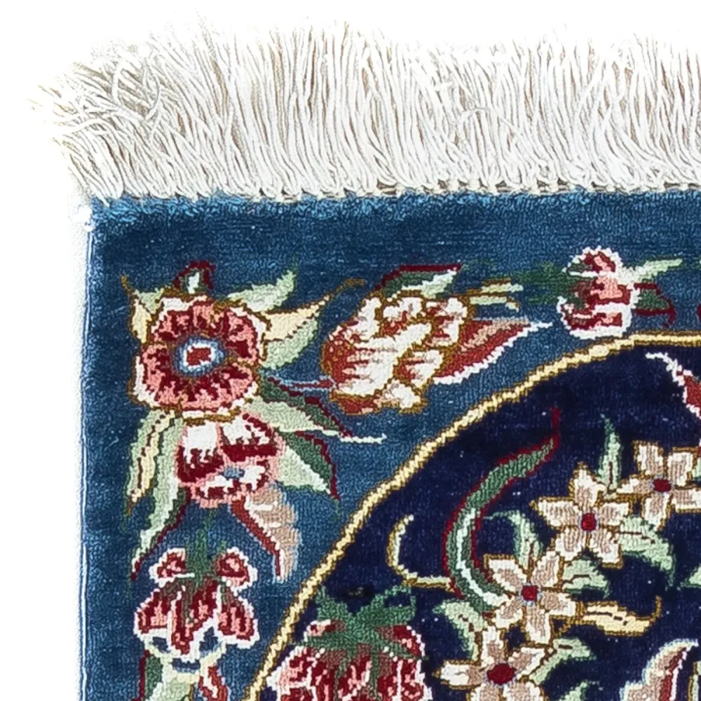 Silketeppe - Ghom Silk - Premium - 40 x 28 cm - mørkeblå