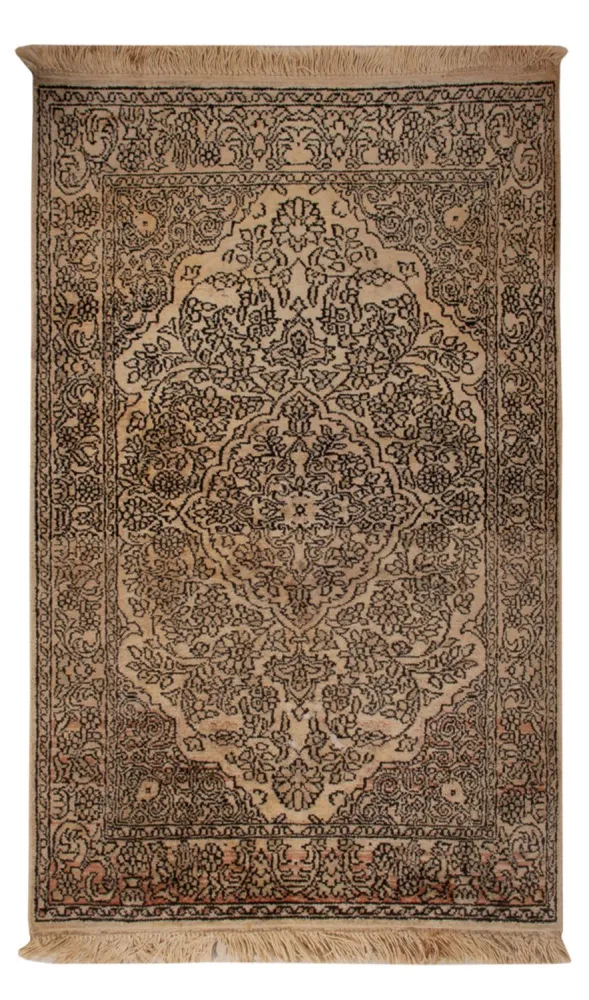 Silketeppe - Kashmir silke - 103 x 60 cm - beige