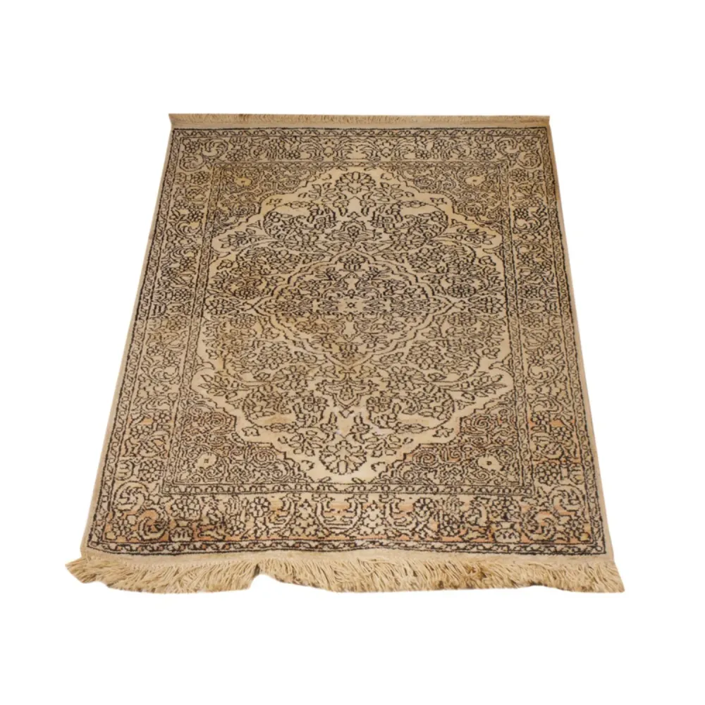 Silketeppe - Kashmir silke - 103 x 60 cm - beige