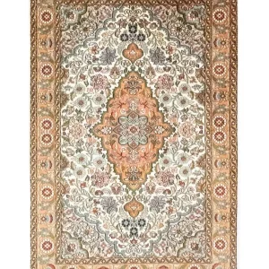 Silketeppe - Kashmir silke - 120 x 80 cm - beige