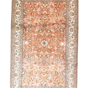 Silketeppe - Kashmir silke - 122 x 76 cm - oransje