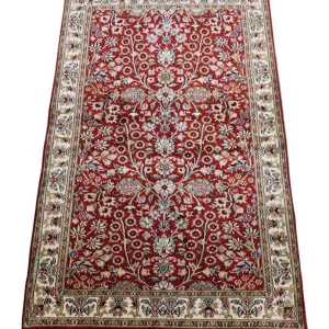 Silketeppe - Kashmir silke - 124 x 77 cm - rød