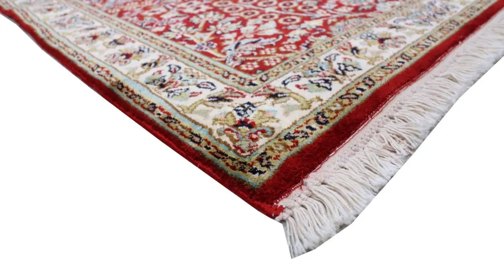 Silketeppe - Kashmir silke - 124 x 77 cm - rød
