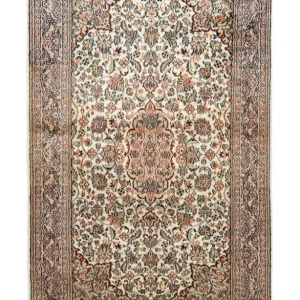 Silketeppe - Kashmir silke - 124 x 78 cm - beige
