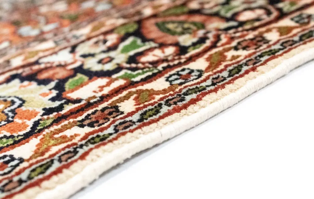 Silketeppe - Kashmir silke - 125 x 83 cm - oransje