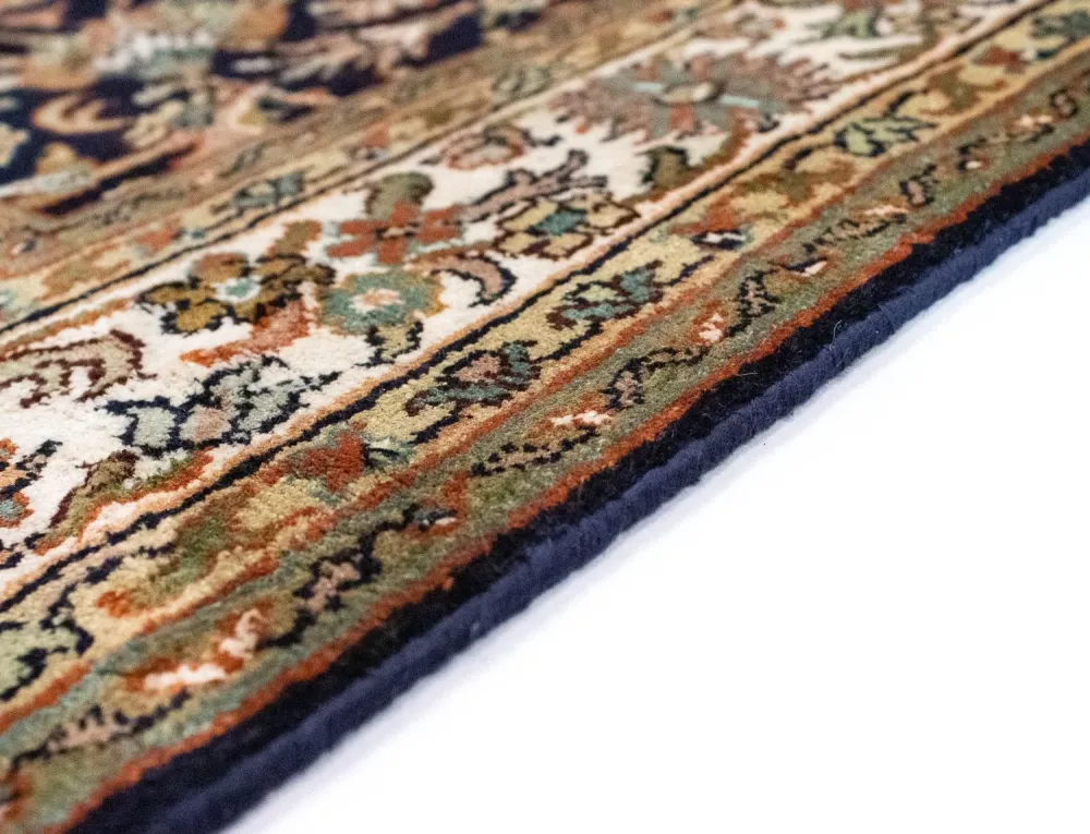 Silketeppe - Kashmir silke - 127 x 74 cm - blå