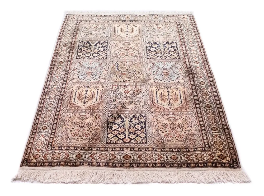 Silketeppe - Kashmir silke - 135 x 78 cm - flerfarget