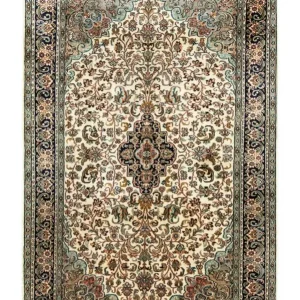 Silketeppe - Kashmir silke - 150 x 95 cm - beige