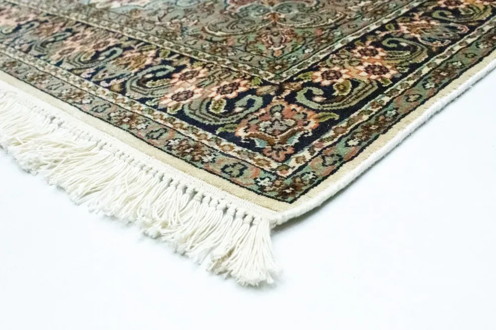 Silketeppe - Kashmir silke - 150 x 95 cm - beige