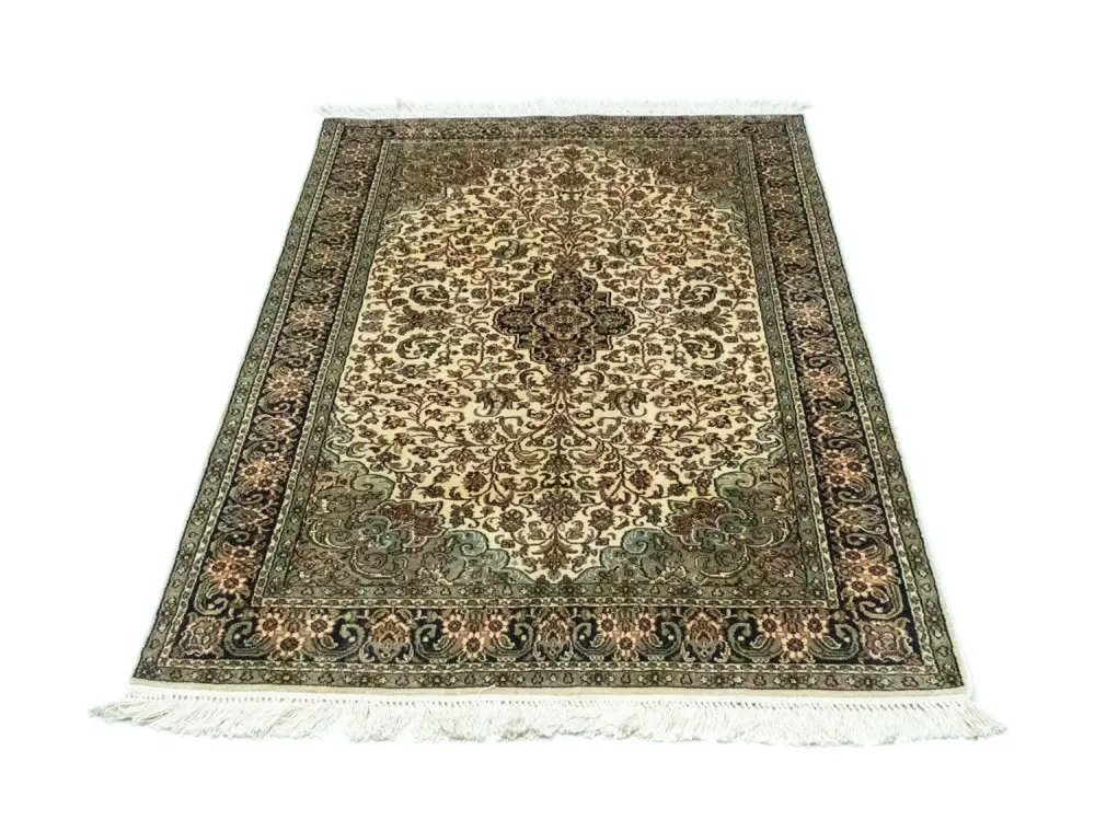 Silketeppe - Kashmir silke - 150 x 95 cm - beige