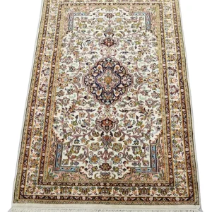 Silketeppe - Kashmir silke - 154 x 93 cm - beige