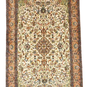 Silketeppe - Kashmir silke - 155 x 99 cm - beige