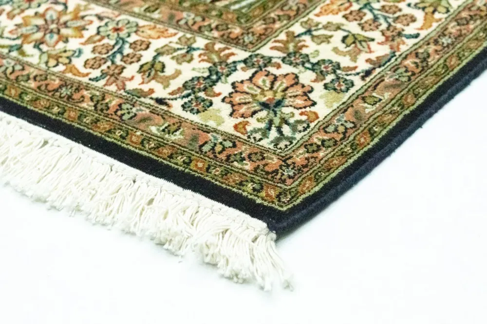 Silketeppe - Kashmir silke - 156 x 95 cm - blå
