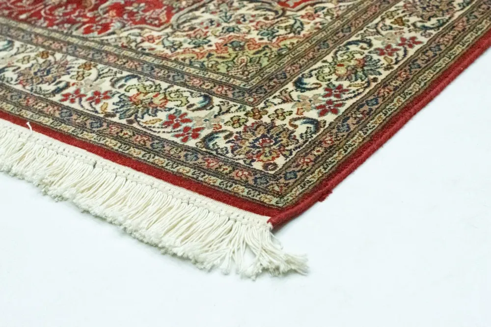 Silketeppe - Kashmir silke - 159 x 100 cm - rød